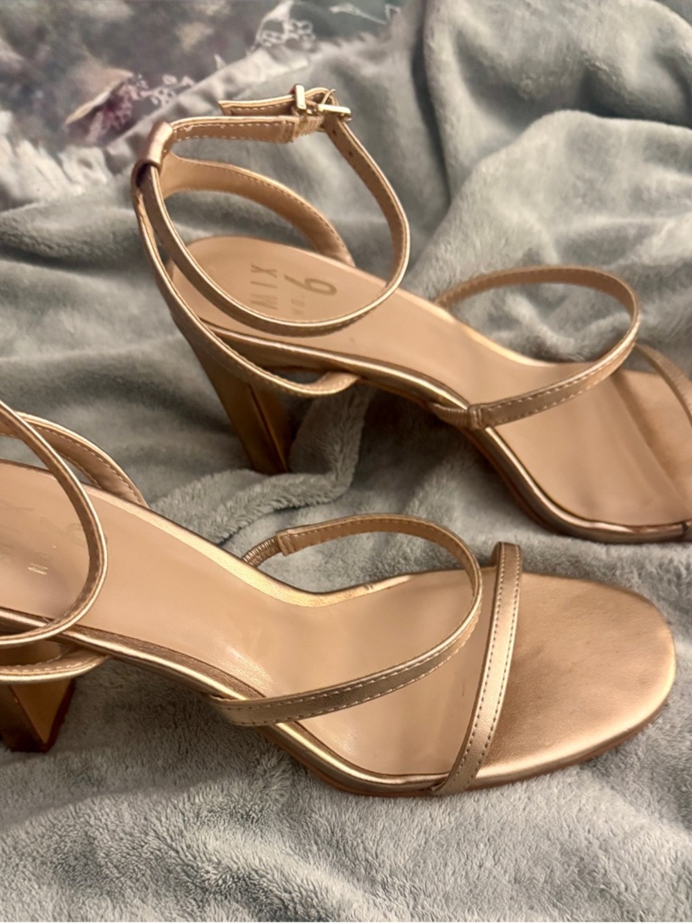 Mix No. 6 Metallic Rose Gold Strappy Heels - Picture 2 of 3